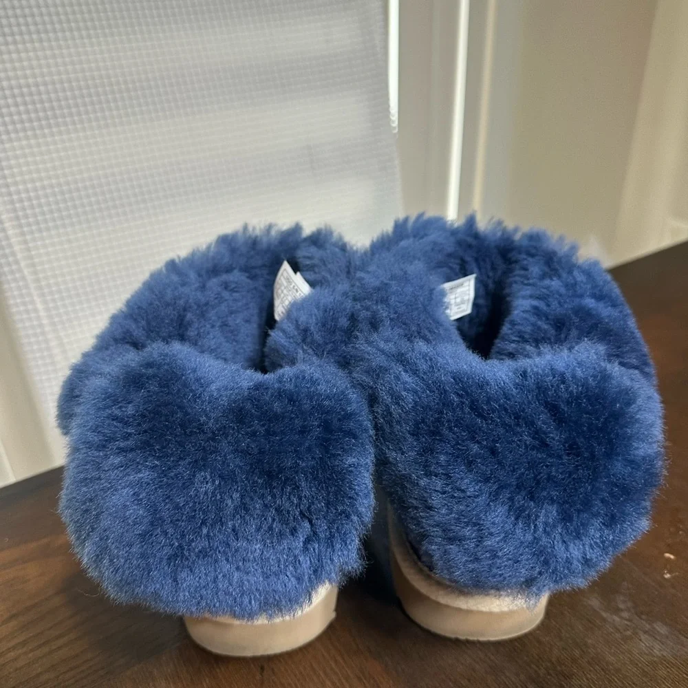 UGG Navy Suede Shearling Boots
